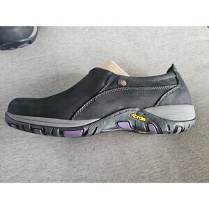 Dansko Patti Waterproof Leather Slip-On Clogs - Black - Size 11 / EU 41